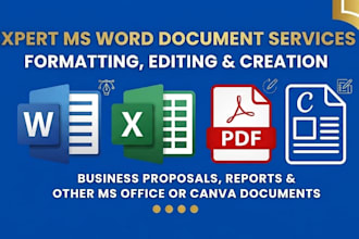 expert ms word document formatting, editing and creation