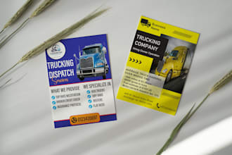 do logistics, truck dispatch, cargo truck, freight broker flyer