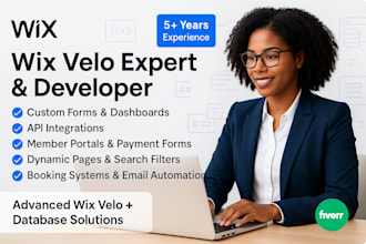 be your wix velo code developer, databases and wix  website