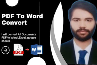 convert pdf to word, PDF to excel or jpg in 24 hours