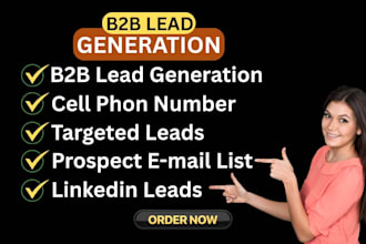 b2b lead generation cell phone number targeted lead linkedin leads prospect list