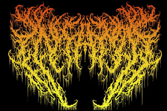 design death metal logo, slamming,gore grind,black metal