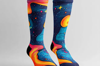 create beautiful socks design