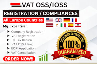 do vat and company registration for uk, germany, france, latvia, cyprus, ireland