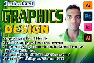 be your graphic artist and designer for adobe illustrator photoshop work