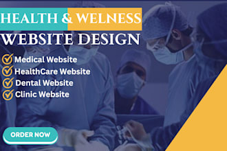 design medical and healthcare website, therapy website, clinic dental