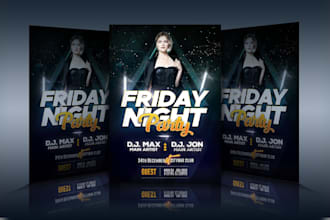 create conversion driven postcard design, party, event or business flyer design