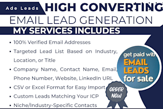 build a verified email list for cold email marketing campaign lead generation