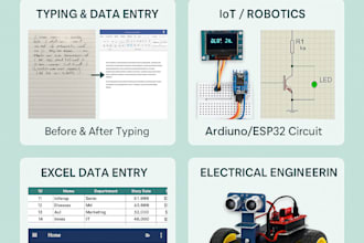 provide typing data entry iot and electrical engineering solutions