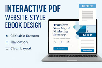 create a clickable interactive PDF or website style ebook