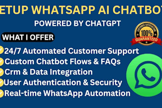 set up whatsapp ai chatbot using chatgpt for automated customer support