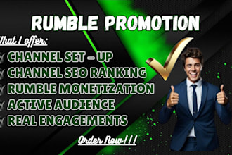 do organic promotion to promote your rumble channel and video