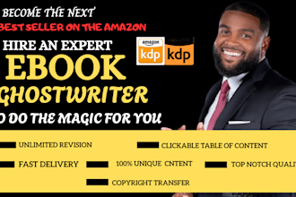 be your expert ghostwriter for any topic for a selfhelp ebook to amazon
