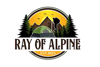 create awesome and gorgeous camping logo design