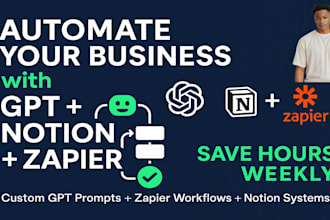 automate your business with gpt, notion and zapier for save hours weekly