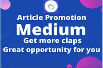 massive medium article promotion medium profile promotion to targeted audience