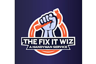 design beautiful handyman service logo
