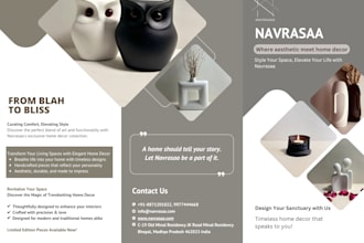 design a professional brochure, bifold, trifold, or catalog