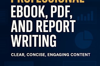 format and design your ebook, report book , and PDF documents