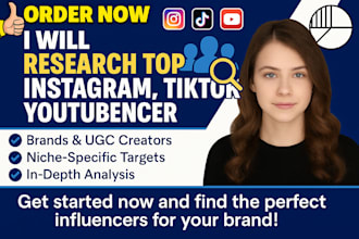 research top instagram, tiktok, youtube influencers for brand and ugc creators