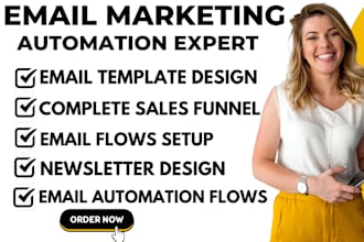 design klaviyo, converkit,active campaign  mailchimp,mailerlite email marketing