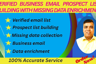 verified business email prospect list building with data enrichment