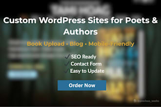 design your poetry and author wordpress website