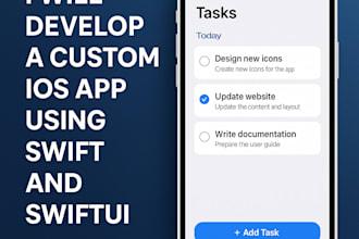 develop a custom ios app using swift and swiftui