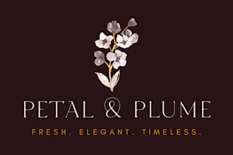 design an elegant floral logo and brand identity for your business