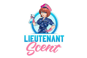 design consulting lieutenant scent product mascot logo
