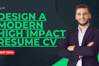 design a modern, high impact resume CV in only 2 hours