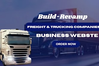 design a professional dispatch, trucking or freignt website on any platform