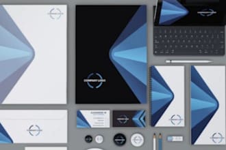 create a modern company logo, branding kit, and business brand identity