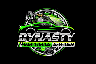 create graceful and fantastic detailing and wash logo design
