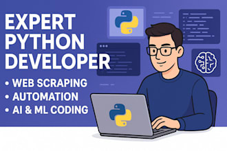 expert python developer, web scraping, automation, ai and ml coding