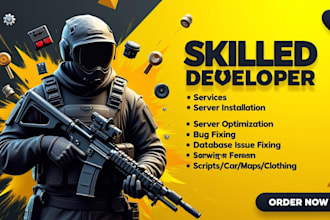 fix and create fivem scripts, mlo, ui, server setup, eup, esx, qbcore mods menus