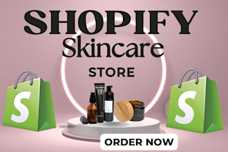 create a shopify skincare, beauty, makeup, spa online store cosmetic website