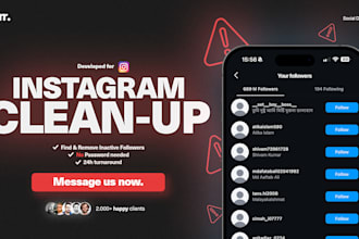 help to clean up your inactive and ghost followers on instagram