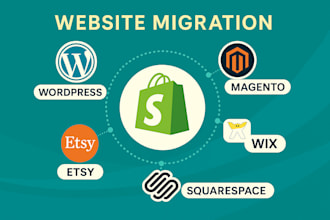 migrate wix wordpress bigcommerce weebly squarespace godaddy to shopify store