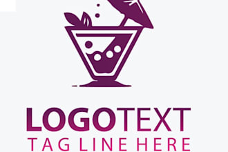 make professional bartending logo with creative concept