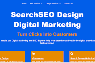 create a modern website with SEO and custom graphics