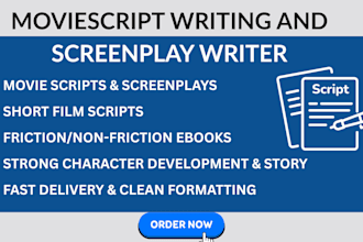 write a compelling moviescript screenplay screenwriting ebooks with great plot