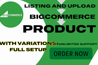do bigcommerce product listing and product upload professionally