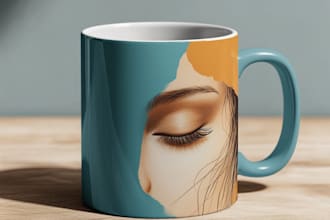 create custom coffee mug design for merch