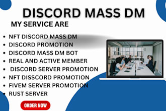 do fivem server promotion, fivem game server ads, rust server promotion, mass dm