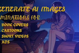 create generate stunning custom ai generated images for love story books videos