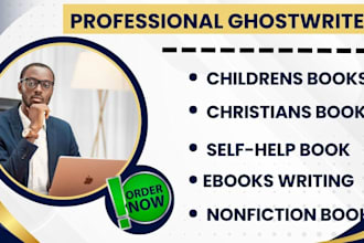 ghostwrite your christian ebook self help ebook  and be your non fiction writer
