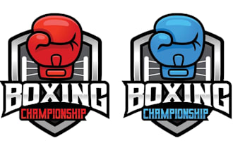 design outstanding boxing gloves logo in illustrator design