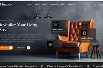 build squarespace furniture website home decor interior construction website