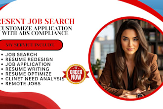 do job application,  job hunt, search and apply for job, redesign resume